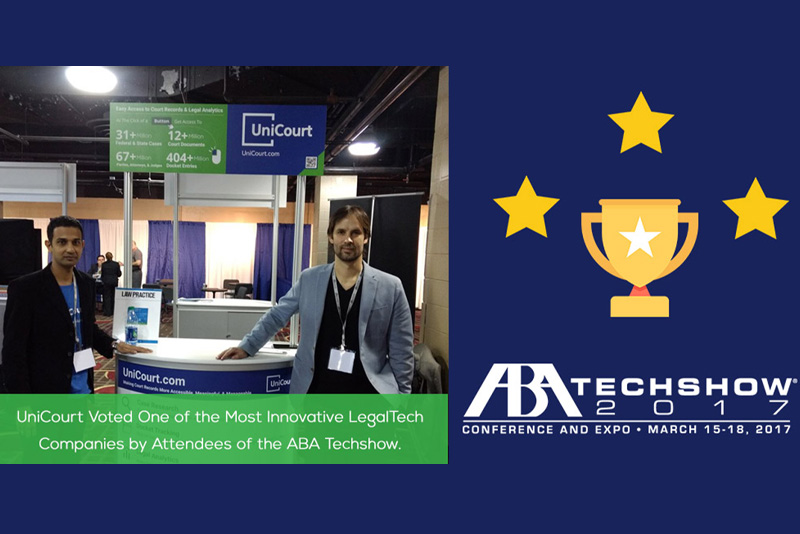 UniCourt Voted One of the Most Innovative LegalTech Companies by Attendees of the ABA Techshow