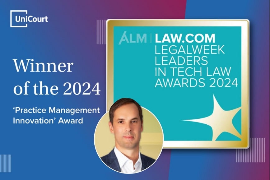 News: UniCourt Wins 2024 Legalweek Leaders In Legal Tech Practice Management Innovation Award